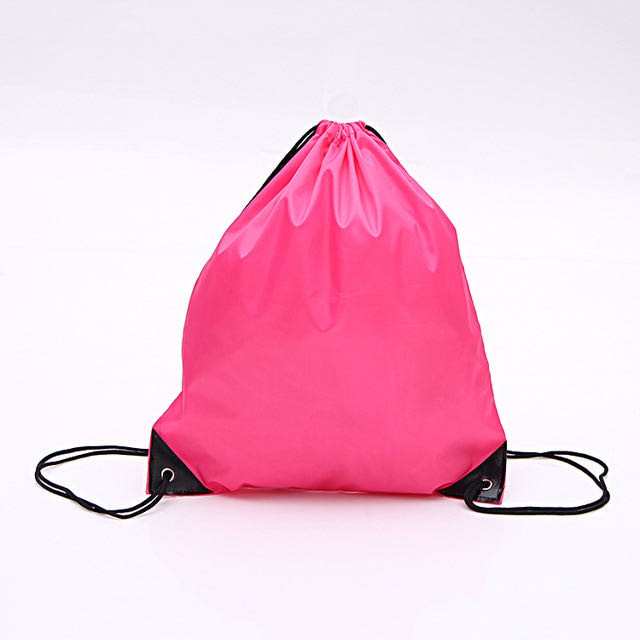 220D Nylon String bag Plain Back pack design Polyester Drawstring bag