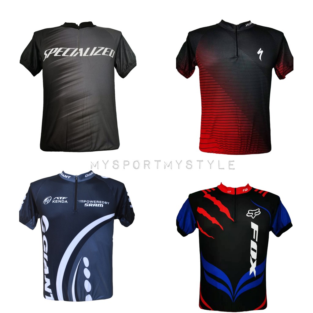 Bike Cycling Jersey Half Zip Short Sleeve Bicycle Jersey with Zipper