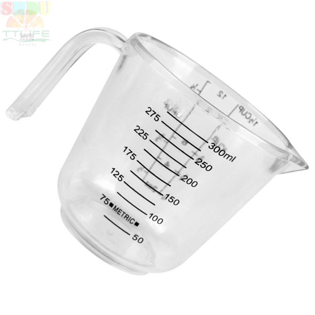 FRX 300ML glass measuring cup, heatresistant graduated beaker, with