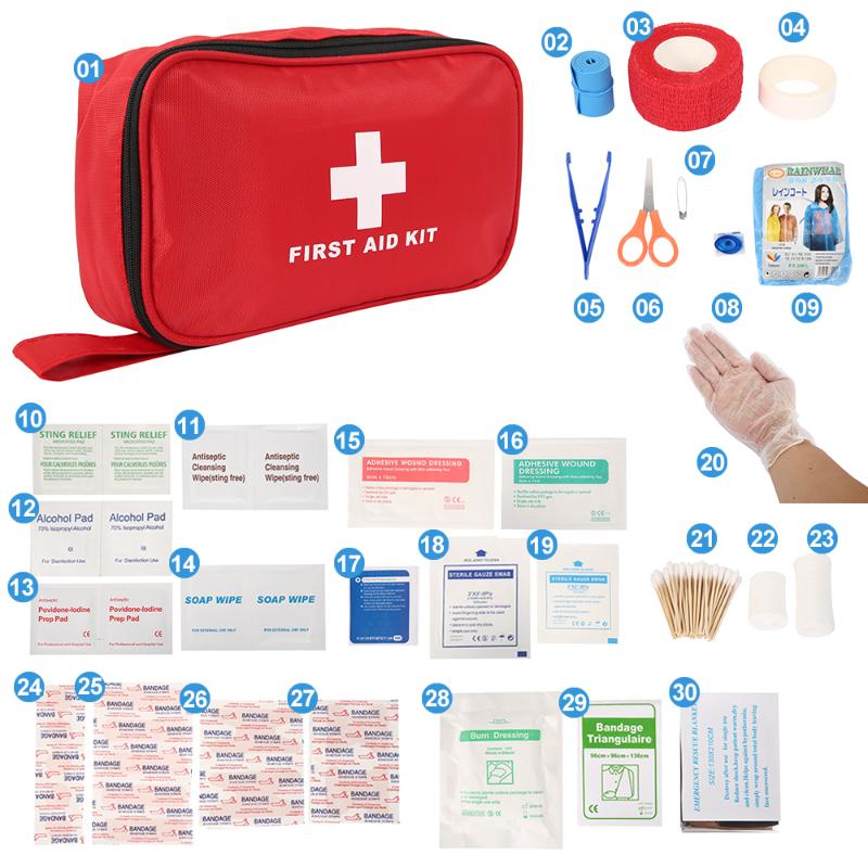180 PCS First Aid Kit Set Emergency Kit Outdoor Car Family Medical Kit