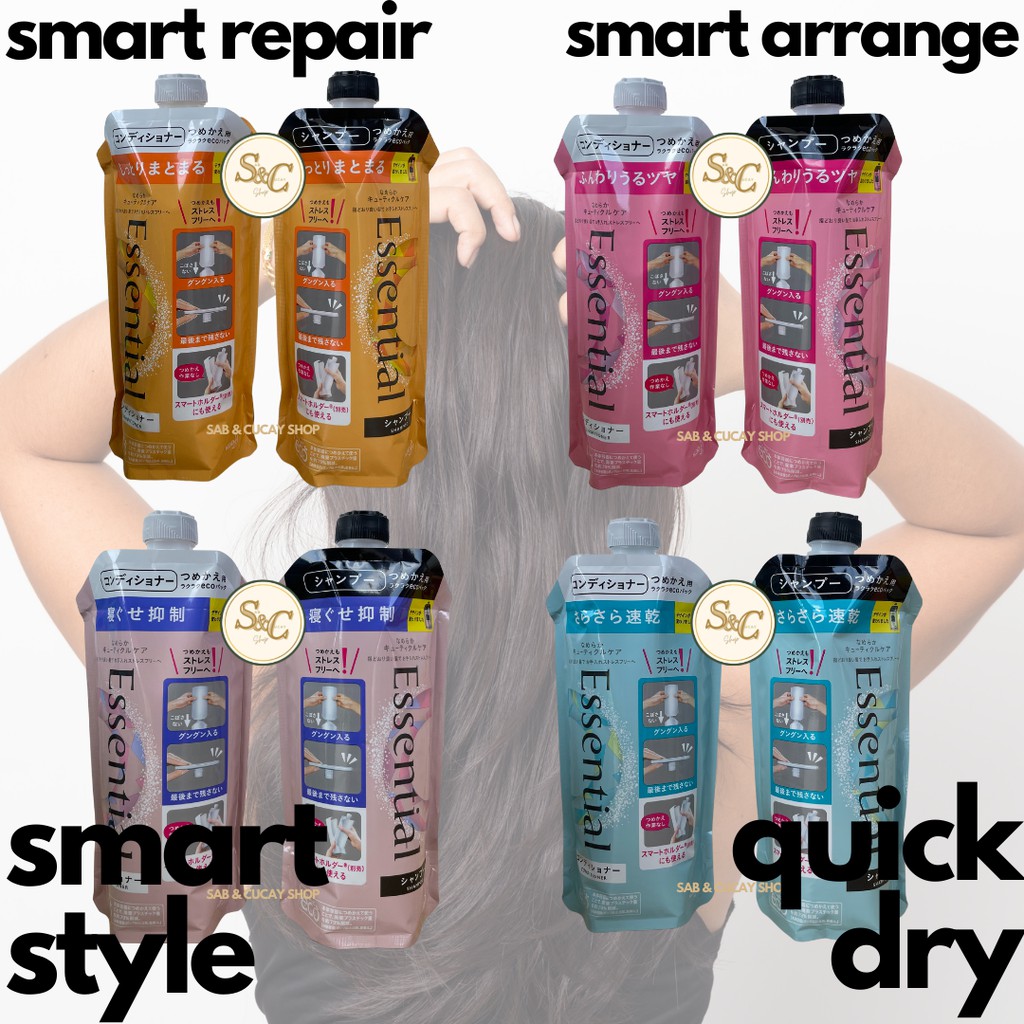 Japan Kao Essential Set of Shampoo and Conditioner Shopee Philippines
