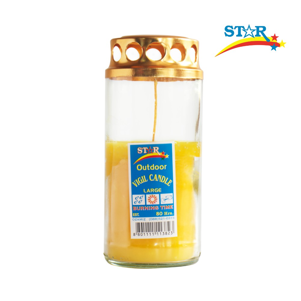 Star Vigil Candle Outdoor Large [CAN WITHSTAND WIND AND RAIN] Shopee