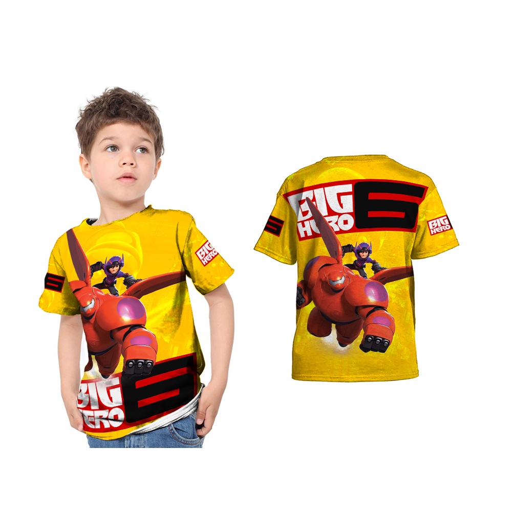Big Hero 6th Character Children's Jersey TShirt Baymax Printing