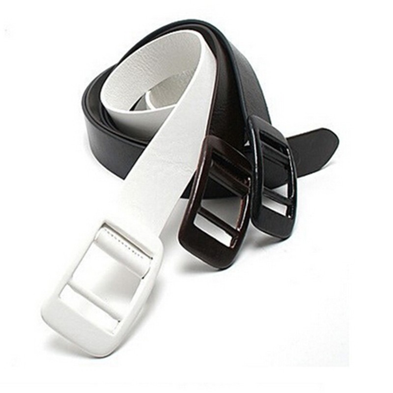 Men Antiallergy Belt Solid Plastic Head Smooth Buckle Belts☆ Shopee