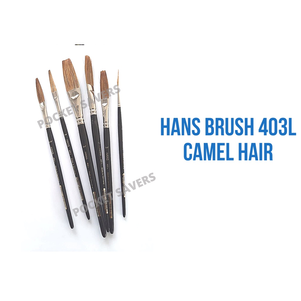 Original HANS Camel Brush 403L (Paint Hair Brushes, Natural Bristles for Artists Painting 403