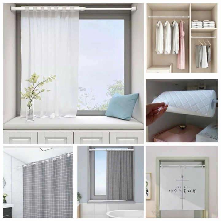 Flexible Pole Curtain Pole 105190cm / Bathroom Pole, Door Pole