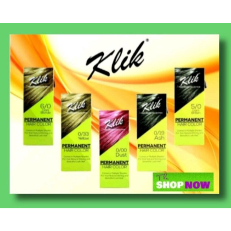 KLIK PERMANENT Hair Color with Oxidizer/Developer 60ml (Set1) Shopee Philippines
