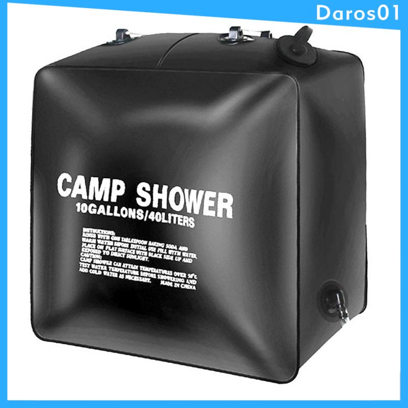 10 gallons/40L Solar Shower Bag Natural Solar Sun Heating Camping