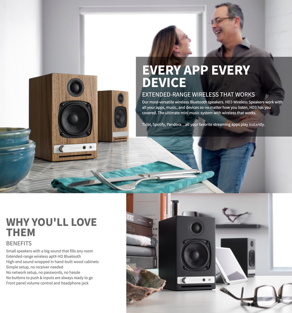 EXCLUSIVE] Audioengine HD3 Home Music System w/ Bluetooth aptX