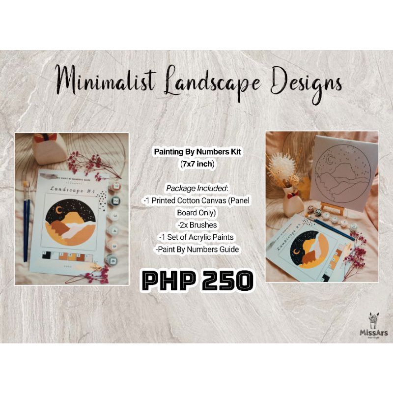 Minimalist Landscape Designs (DIY Paint By Numbers) Shopee Philippines
