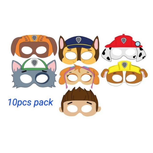 Paw patrol masks. Die cut print outs Shopee Philippines