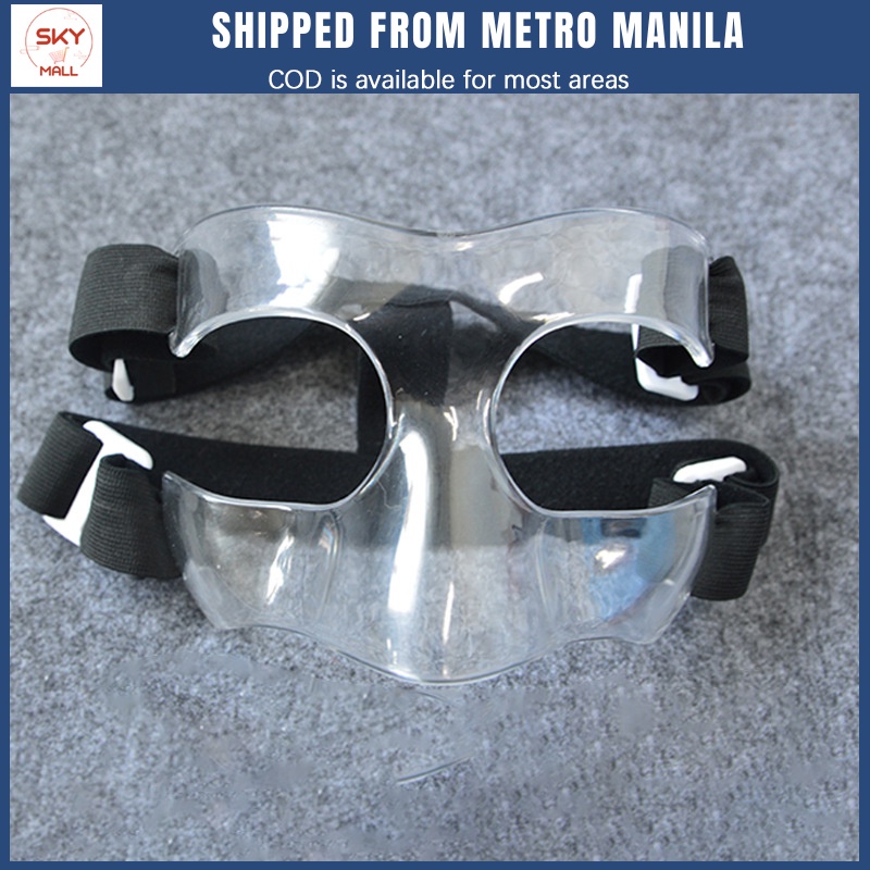 Basketball Nose Guard Clear Basketball Face Guard Mask Adjustable Strap