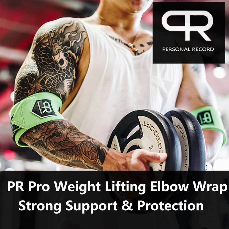PR Strength Elbow Wraps (1 Pair) 90cm Compression and Elbow Elastic