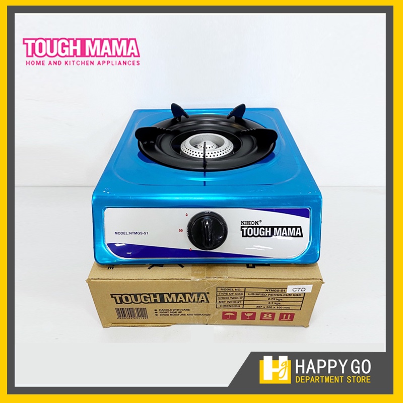TOUGH MAMA*Stainless Steel Gas Stove 1 Burner Single Burner Silver 