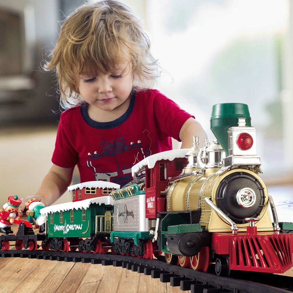 Railway christmas train electrique electric train set toy train toys