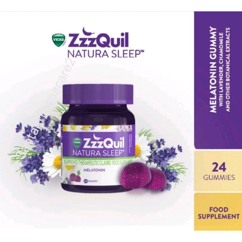 AUTHENTIC SLEEP NATURAL ZzzQUIL PURE Zzz WITH MELATONIN + CHAMOMILE