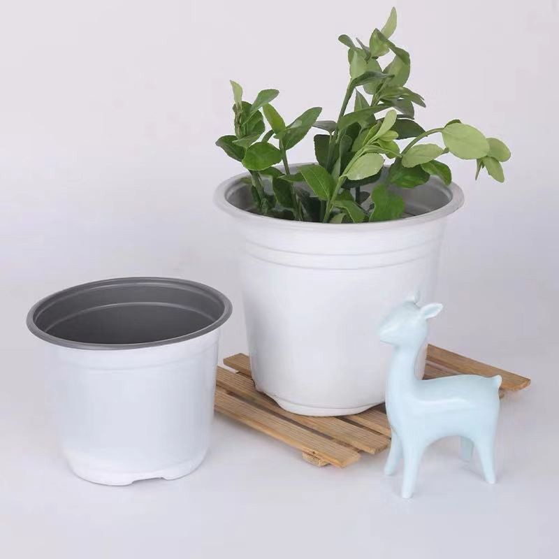 10 PCS SOFT WHITE Plastic Plants Nursery Pot/Pots Seedlings Flower