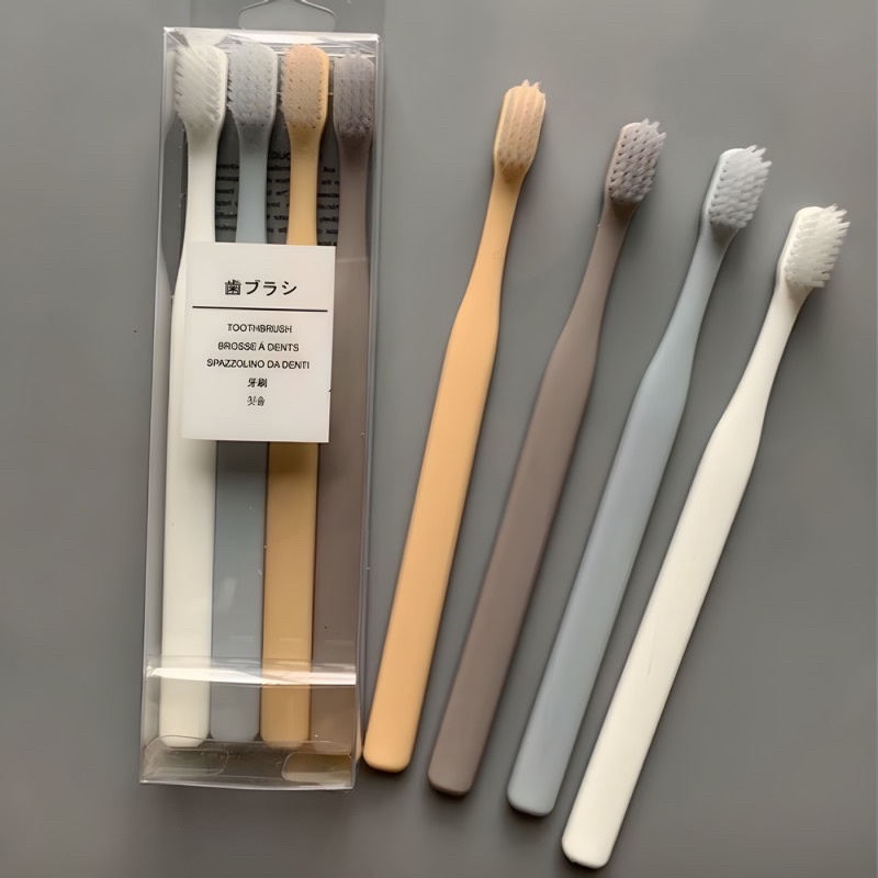 4 In 1 MUJI Toothbrush Set Travel Portable Shopee Philippines