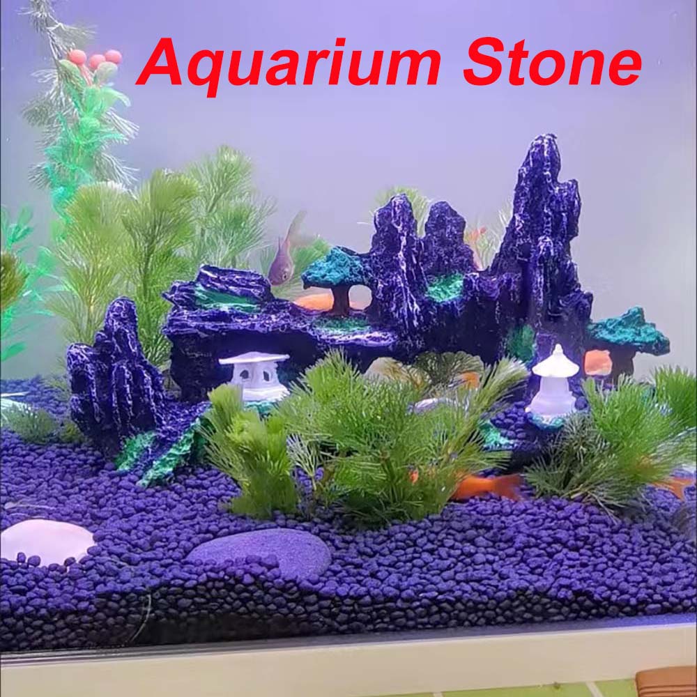 AQUARZOO Resin Fish Tank Ornament Aquarium Stone Decorations