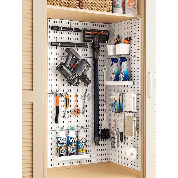 Lucky Fate Peg Board Cleaning Tools Rack Hardware Accessories Vacuum