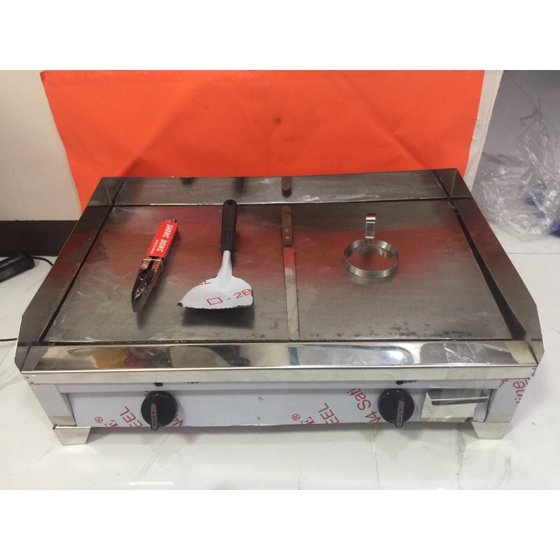 burger griddle only 15x24 heavy duty double burner. complete