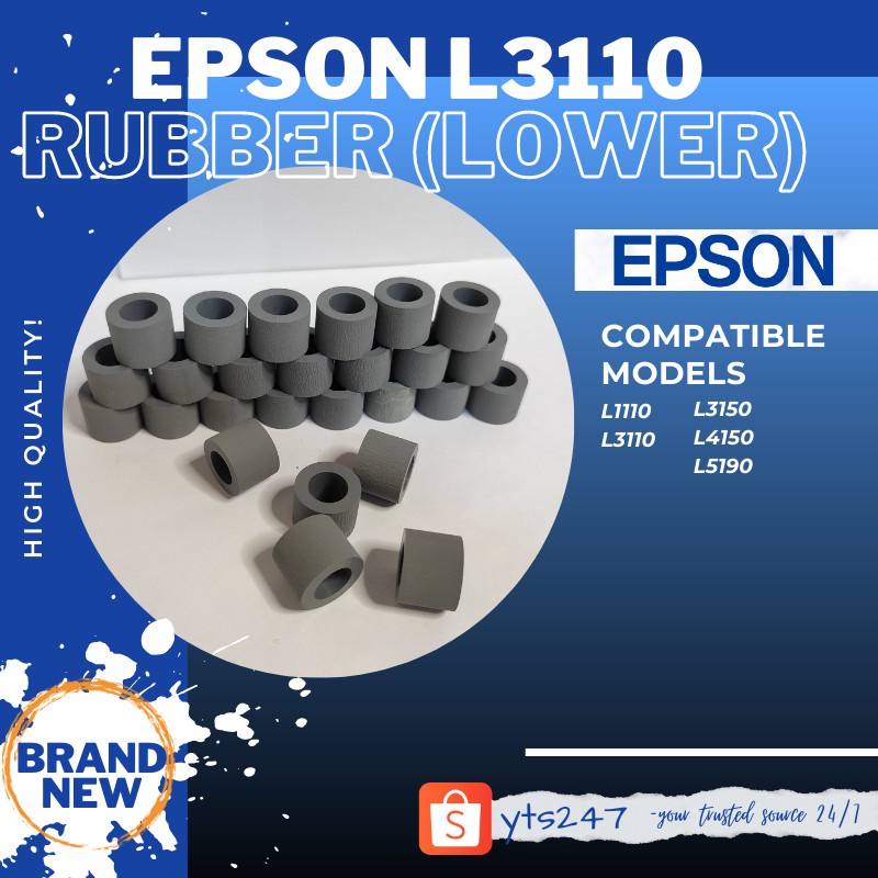 Explosive models♙Epson L1110 L3110 L3150 L4150 L5190 pick up roller lower roller feeder rubber