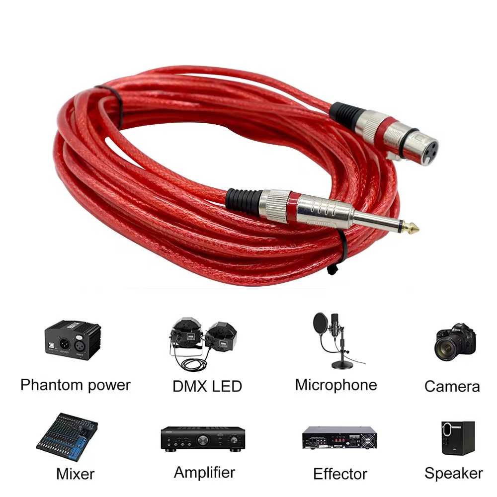 10 Meter Colorful Quality Heavy Duty Short Microphone Wire Cable