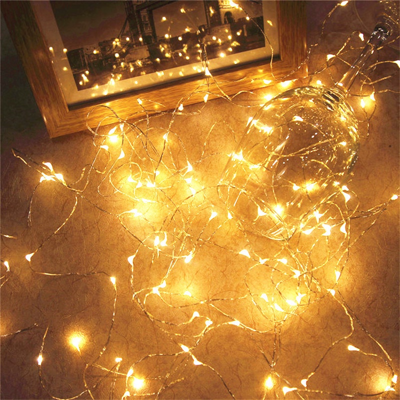 LED String Lights Copper Wire Fairy Light Battery Powered Garland Navidad Holiday Bedroom Home