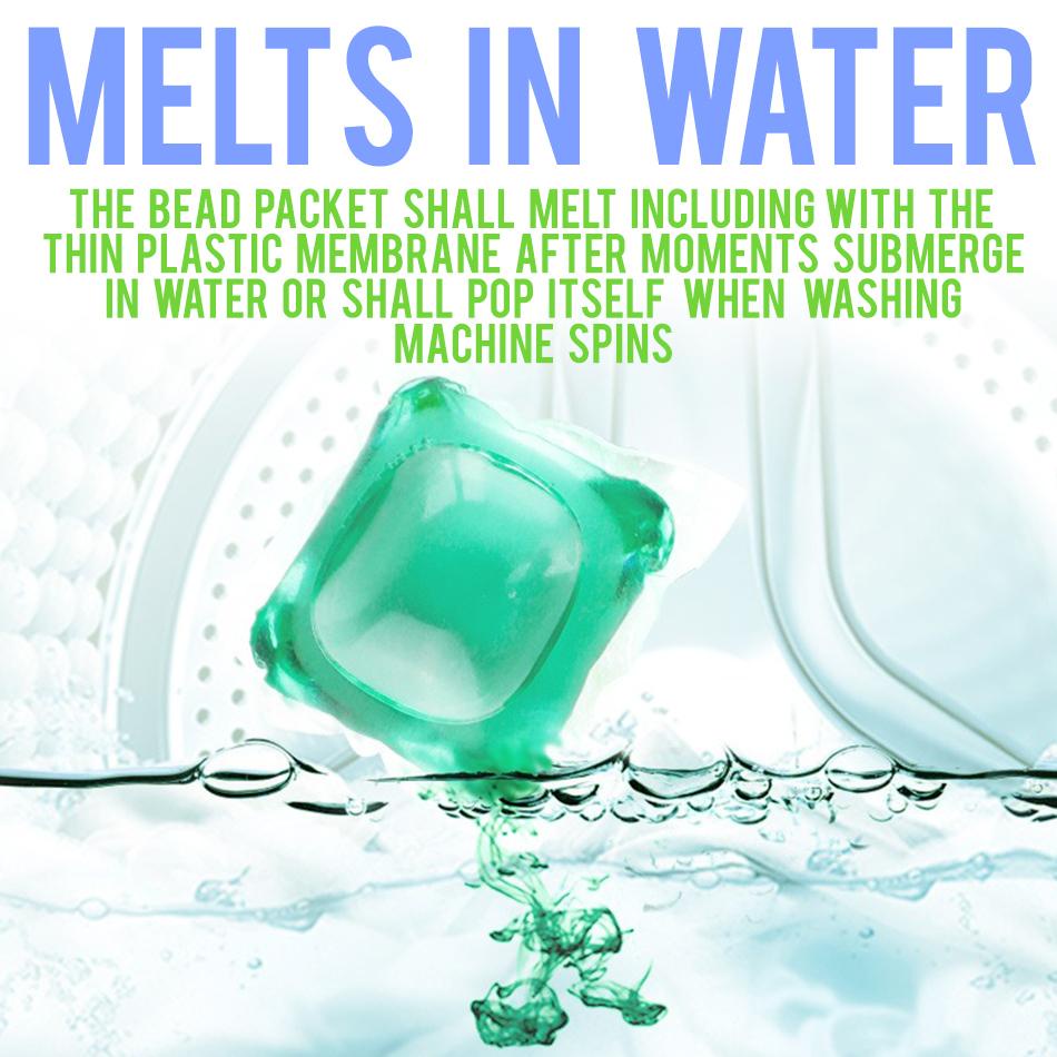 COD ₪5pcs Laundry Washing Capsules Liquid Cleaner Stains Film Laundry