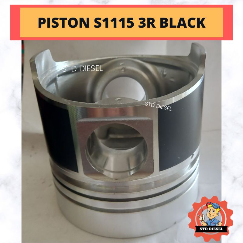 Piston S1115 ZS1115 3R Plain Ring Diesel Engine Dong Feng Black Engine