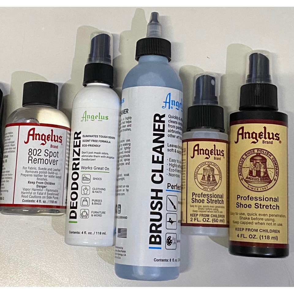 Angelus clean and condition brush cleaner deodorizer stretch spot