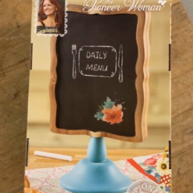 The Pioneer Woman Menu Board Willow Acacia Wood with Chalk Shopee