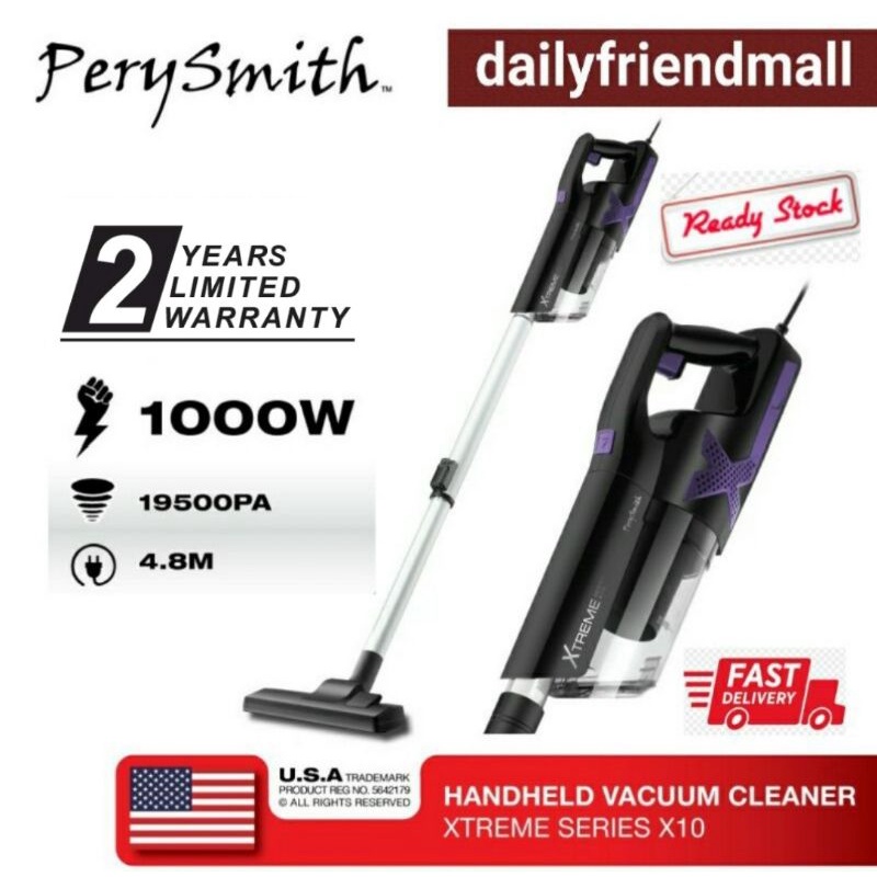 Perysmith Handheld Vacuum Cleaner X10 XTREME Series 1000W (Ready Stock