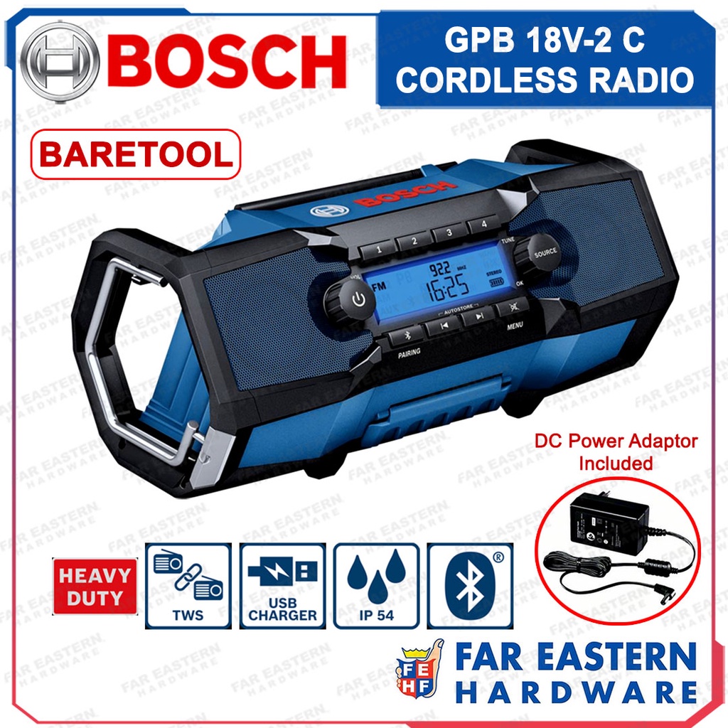 BOSCH GPB 18V-2 C Cordless Radio (Baretool) RBPT18 | Shopee Philippines