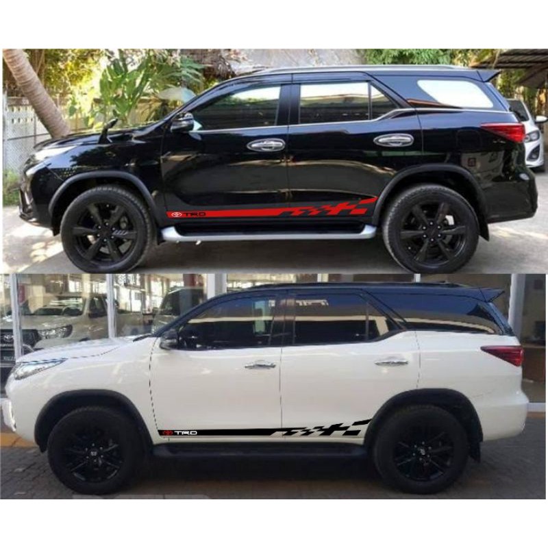 2pcs toyota fortuner trd design for side body decals sticker Shopee