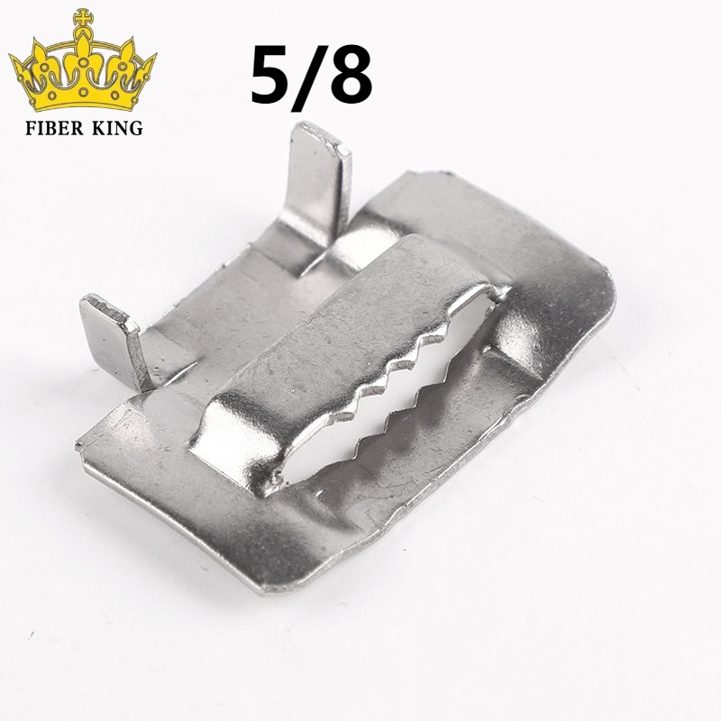 100Pcs FIBER KING Fiber optic stainless steel strapping banding buckles