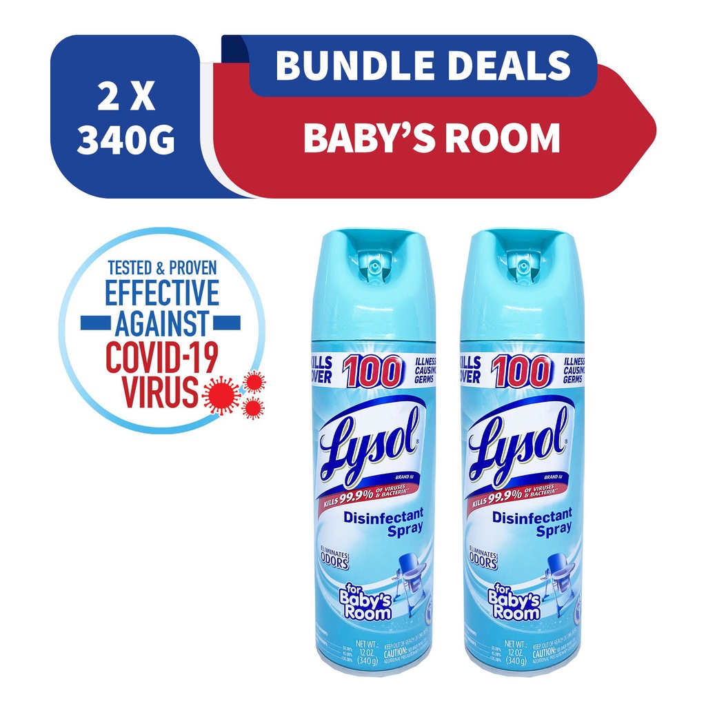 Lysol Disinfectant Spray For Baby's Room 340g Set of 2 Shopee Philippines