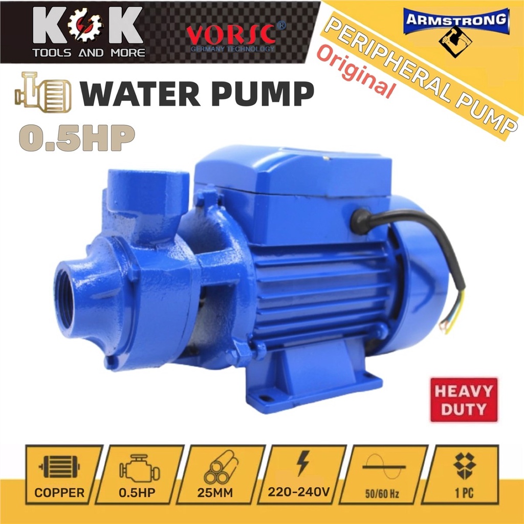 Electric Water Pump Motor 0.5HP Booster Pump Peripheral Jetmatic Pump