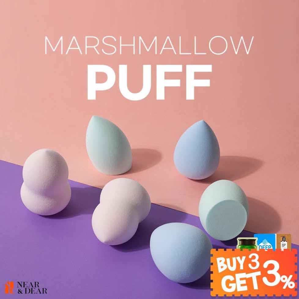 Marshmallow Beauty Blender Puff Set (3 Pcs) Shopee Philippines
