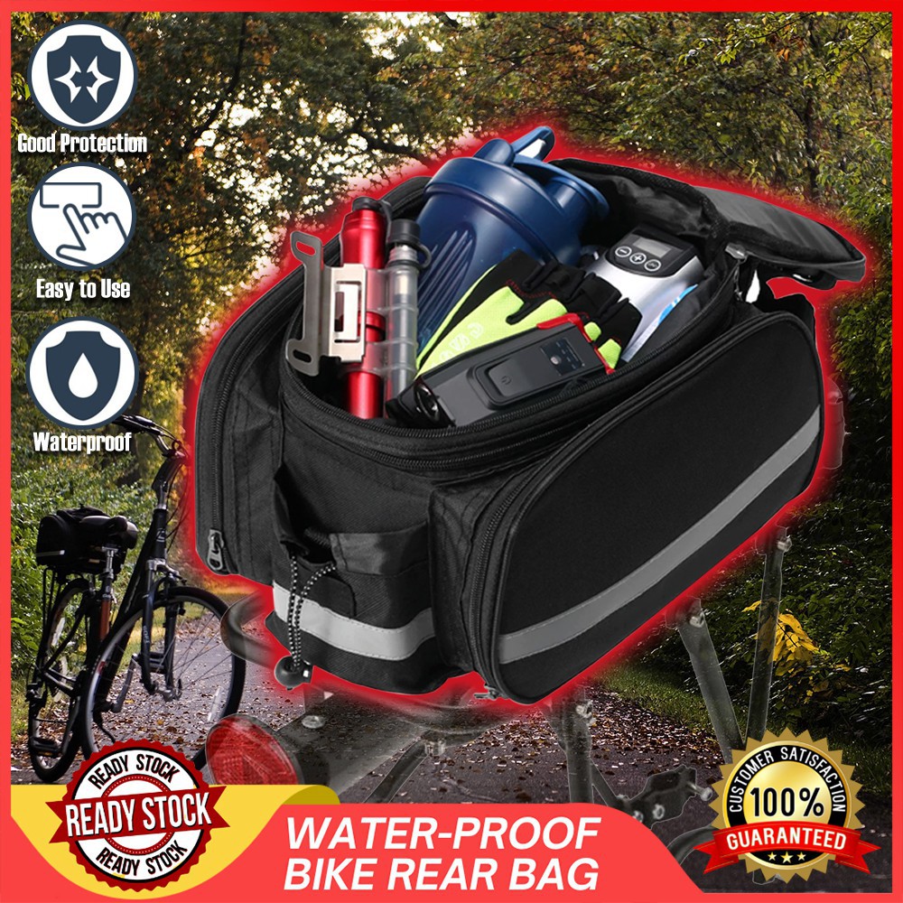 {MHE} Waterproof Rear Bike Carrier Bag for MTB Multifunctional Bicycle