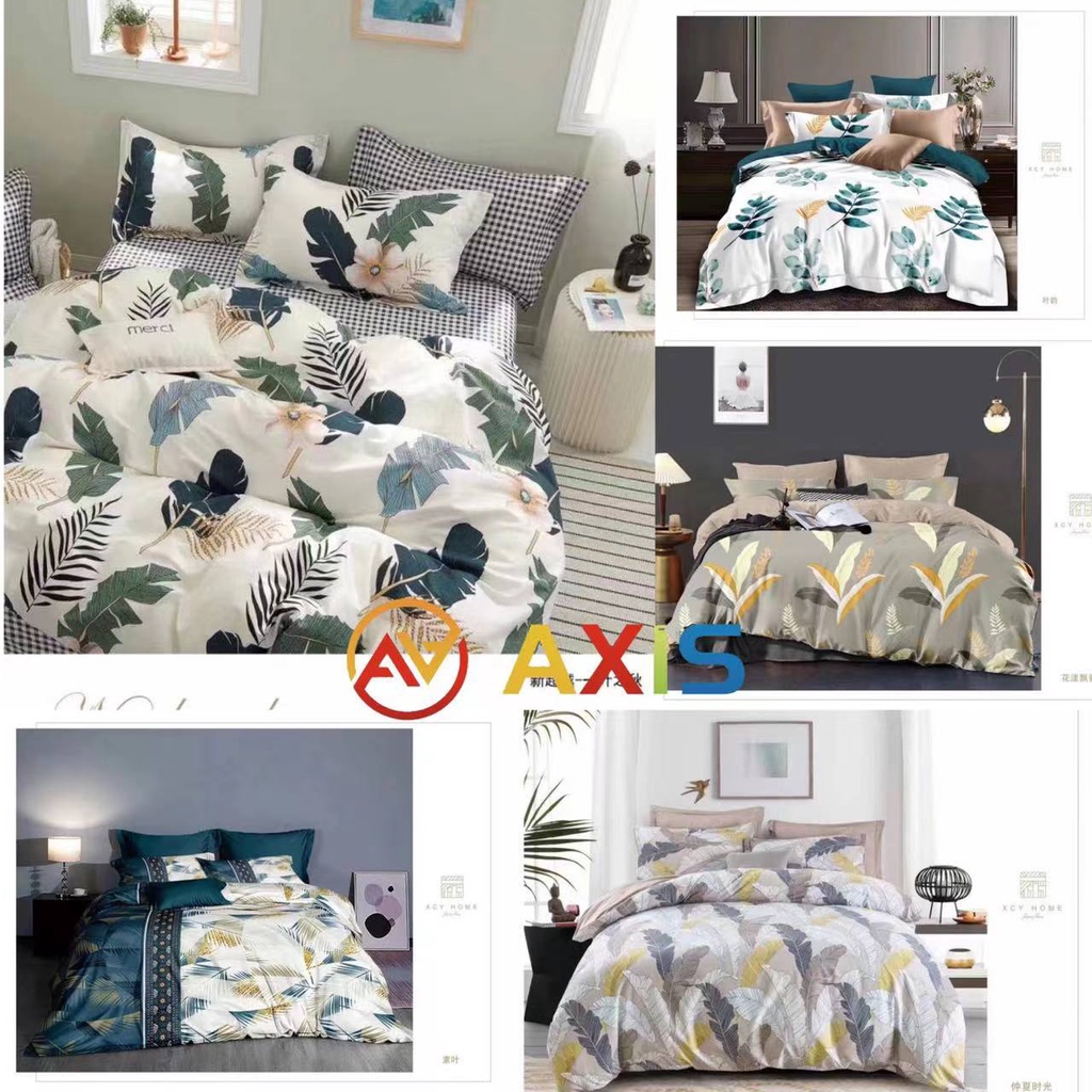 5 in 1 Bedsheet Set Modern Pattern Design Bed Linen Soft Duvet Cover