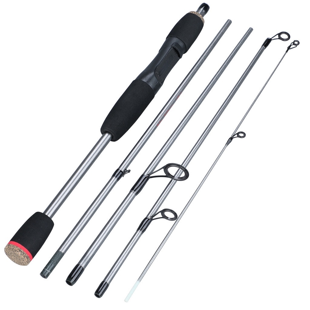 Sougayilang 5 Section Carbon Fiber Spinning Casting Fishing Rod Bass