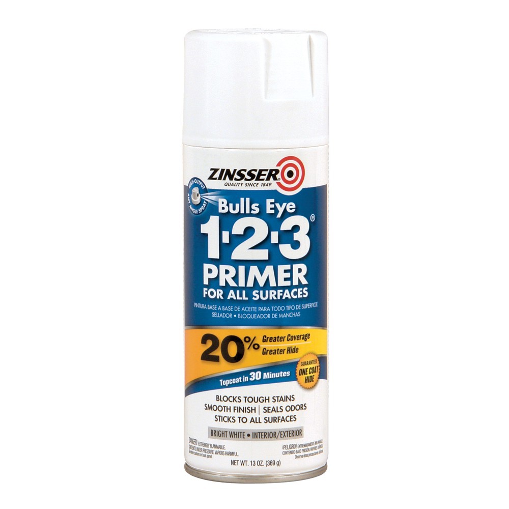 Zinsser Bulls Eye 123 White Primer Spray, 13 oz (369 g) Shopee