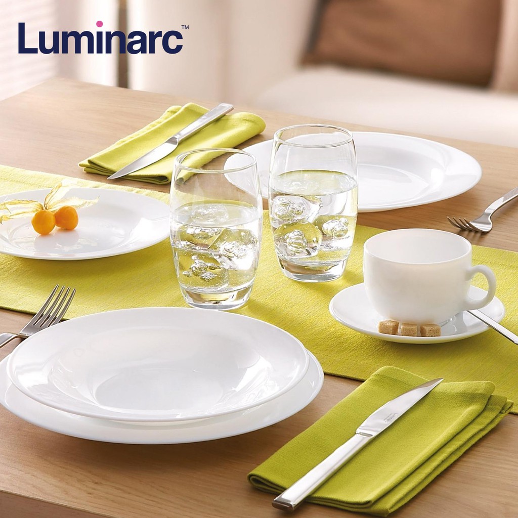 Luminarc Evolution 16pc Opal Microwaveable and Dishwasher Safe Tempered
