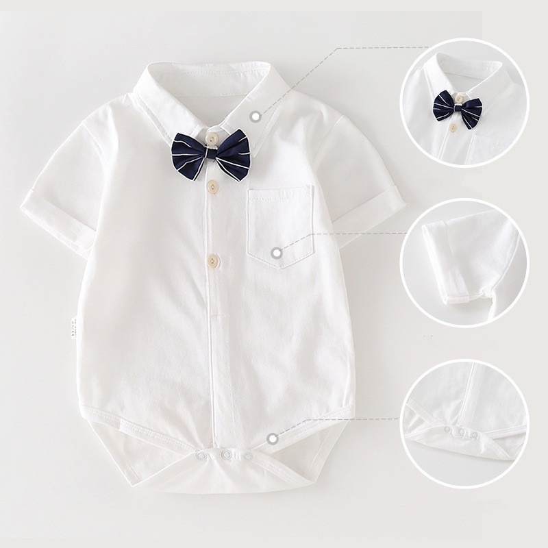 Gentleman Baby Boy Baptism Jumper Newborn Christening Onesie Soft