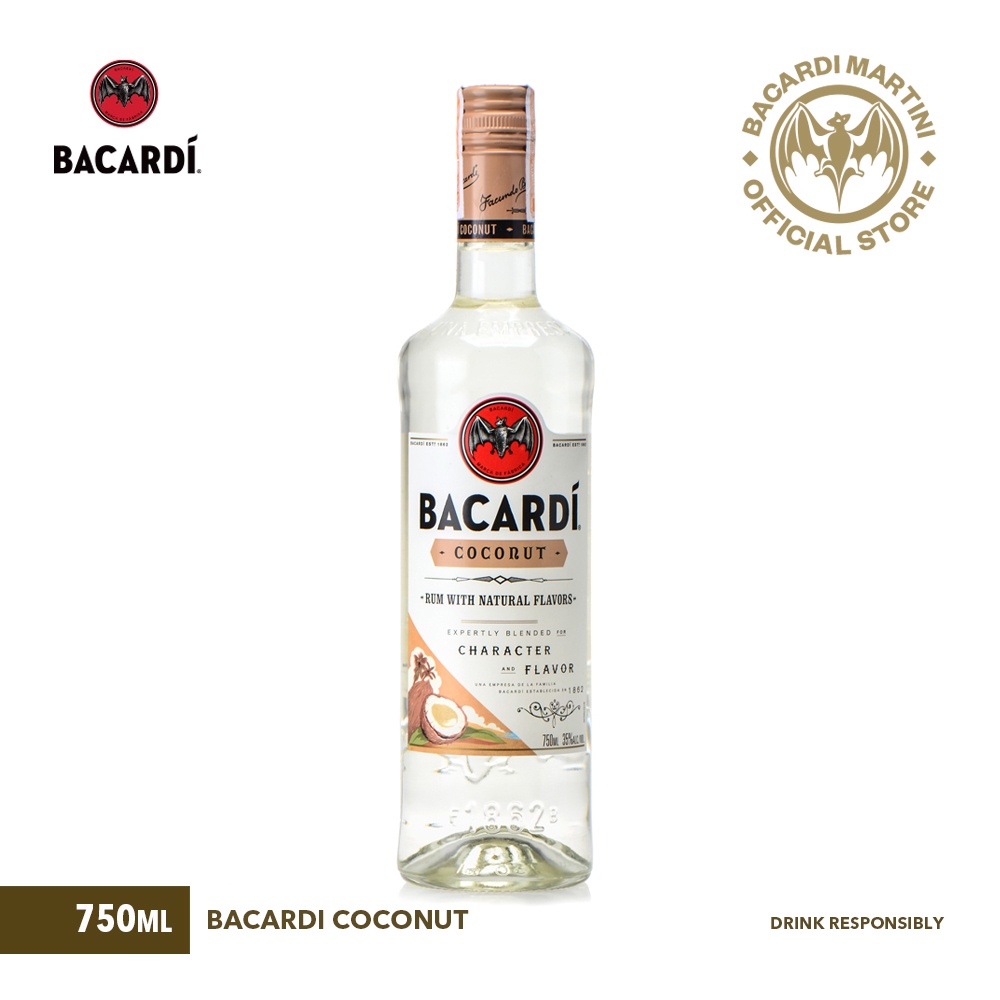 BACARDI Coconut Rum 750ml / 75cl, 35 ABV Gluten Free Spirit