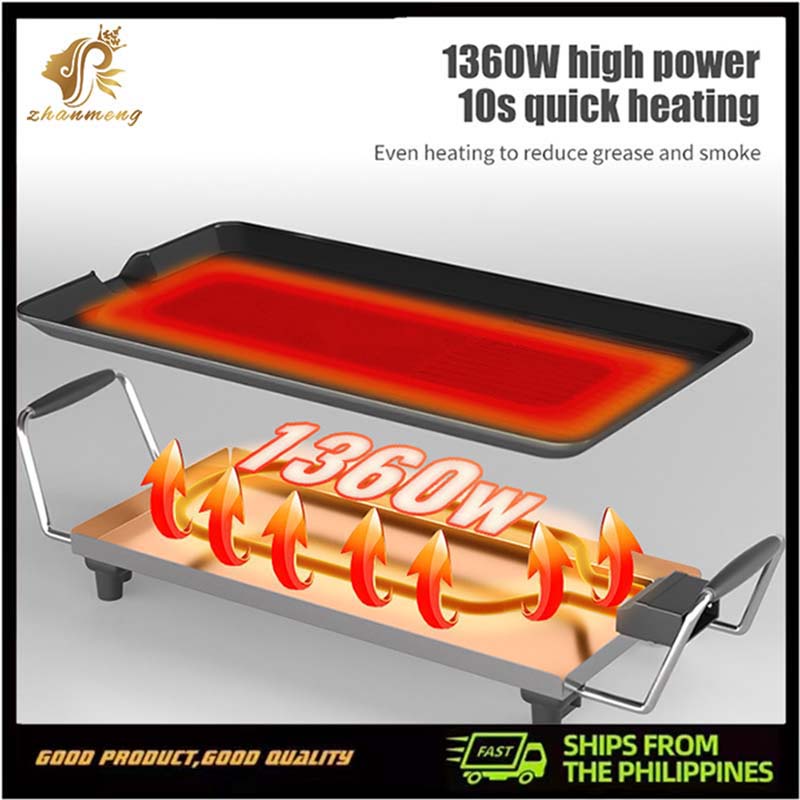 【COD】Electric Griddles Electric Grill & Hot Pot Nonstick Indoor Baking