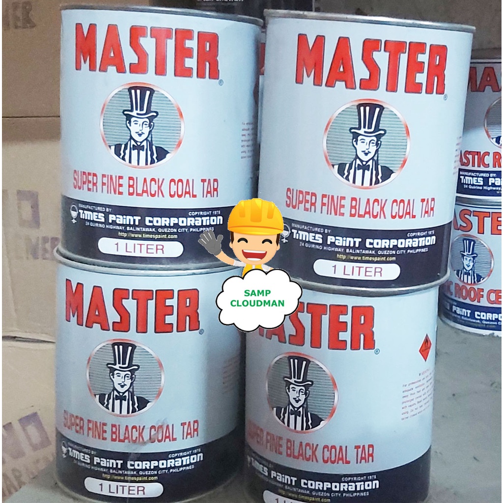 Master Black Coal Tar Super Fine 1L Waterproofing Coating Sealant Underbody Chassis Coats Metal