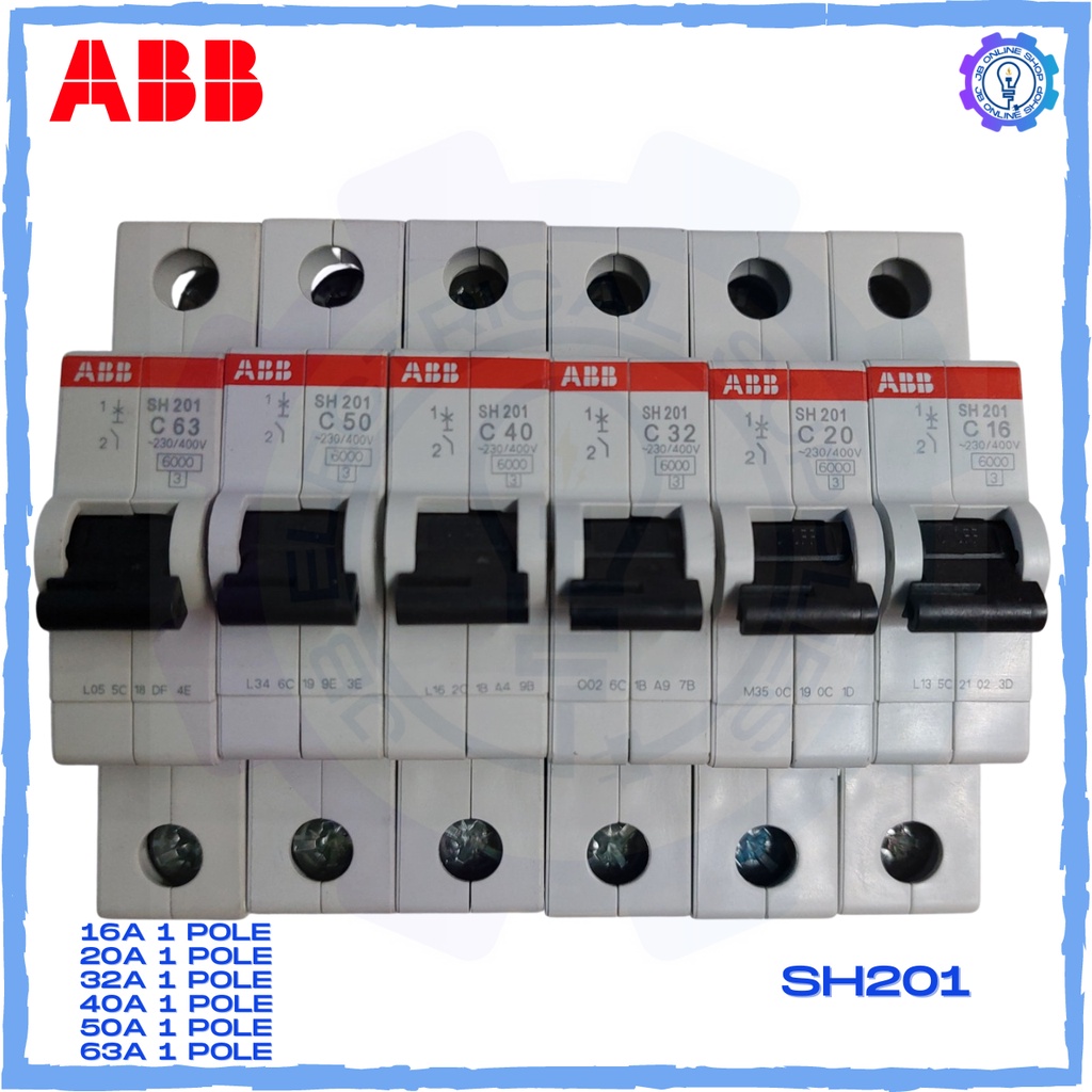 ABB MCB Miniature Circuit Breaker 1 Pole Shopee Philippines