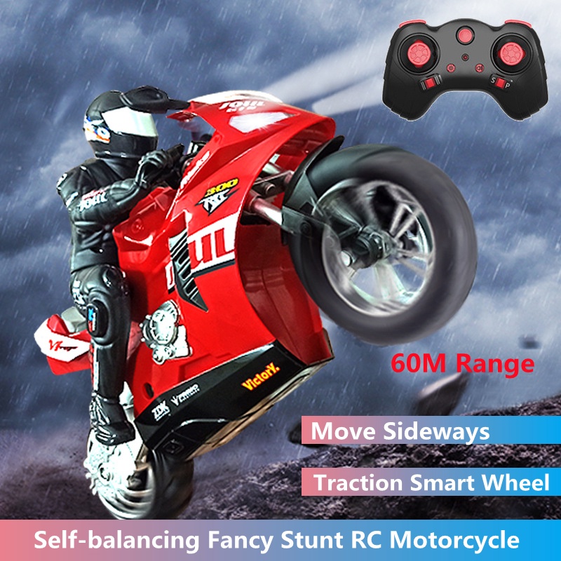 Selfbalancing Fancy Stunt Simulation RC Motorcycle Move Sideways Stunt